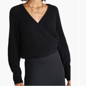 Splendid Wool Blend Wrap Sweater | Chunky Knit | Size XS